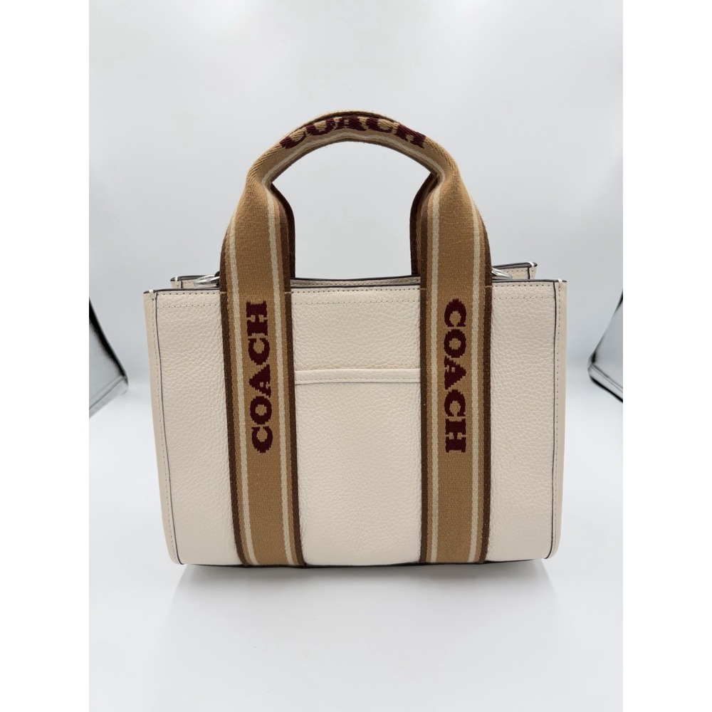 Coach Smith Tote Bag 24 Crossbody In Leather Gold Chalk